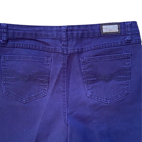 NEW Earl Jeans Straight Leg Mid Rise Size 10 (33x30) Vibrant Blue Denim Jeans - Picture 2 of 10